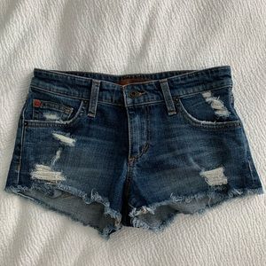 Joe’s Jeans Cutoff Distressed Denim Shorts Size 24